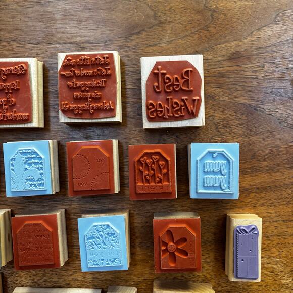 Craft lot of stamps (35) variety holiday gift tags new baby alphabet letters - Picture 11 of 13